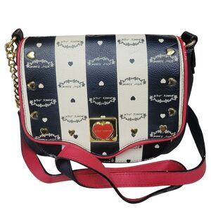 Betsy Johnson Retro Heart Crossbody Purse